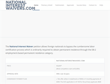 Tablet Screenshot of nationalinterestwaivers.com