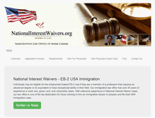 Tablet Screenshot of nationalinterestwaivers.org